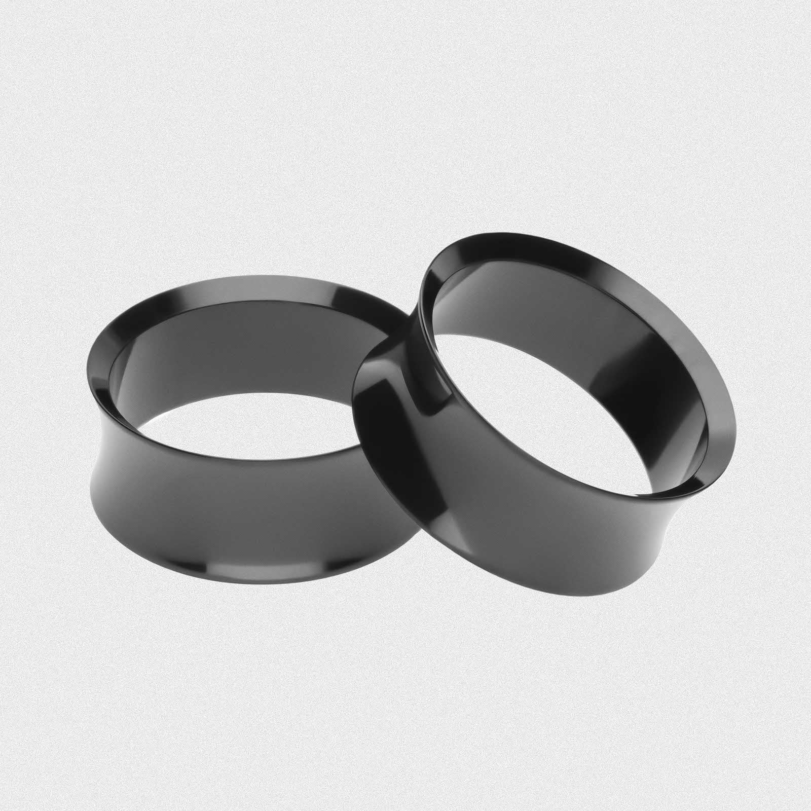 Black PVD Saddle Fit Double Flare Tunnel