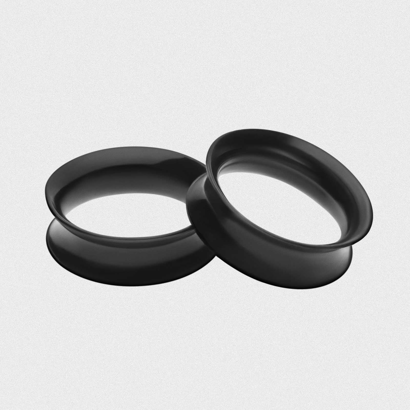 Black Silicone Double Flare Saddle Tunnel