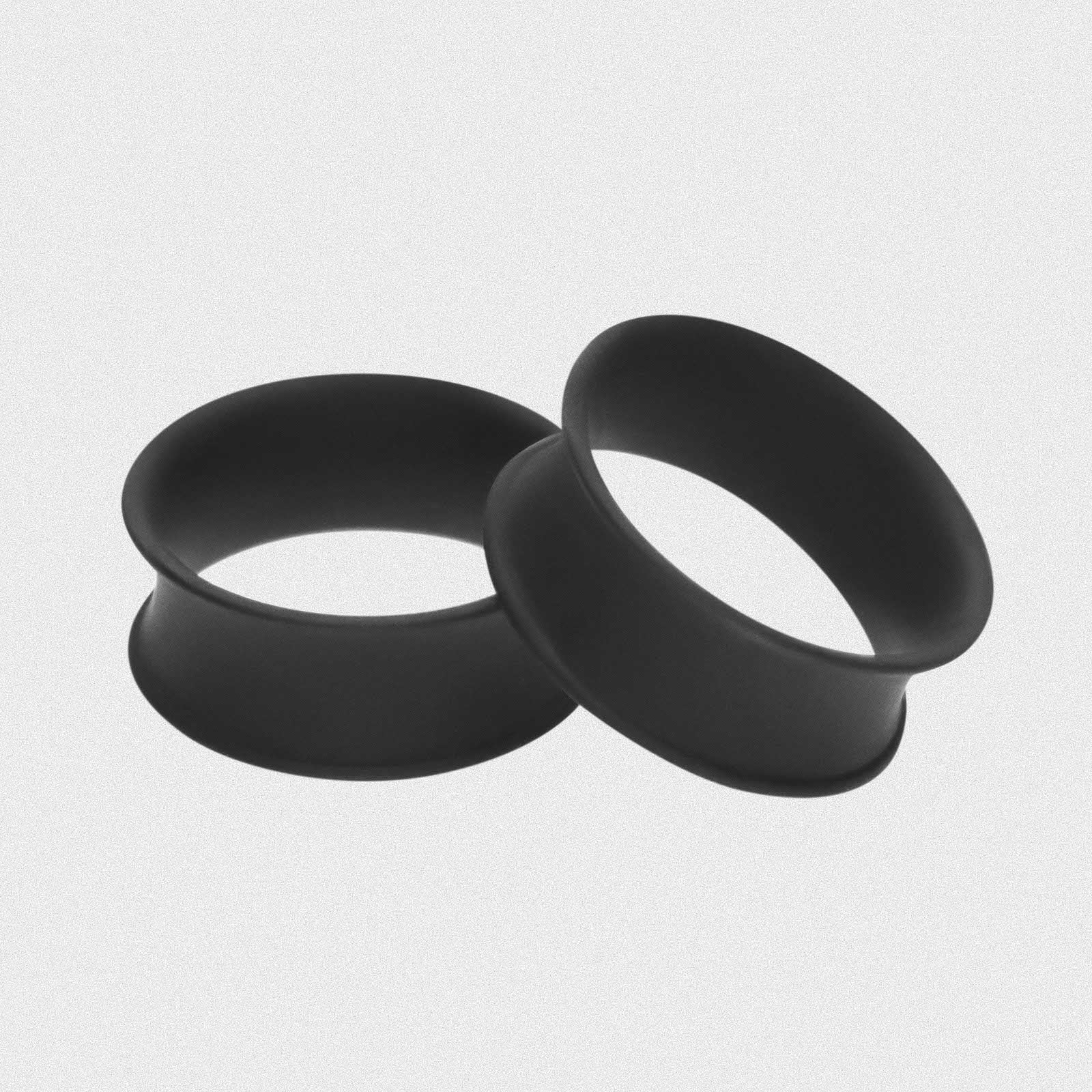 Black Silicone Double Flare Tunnel