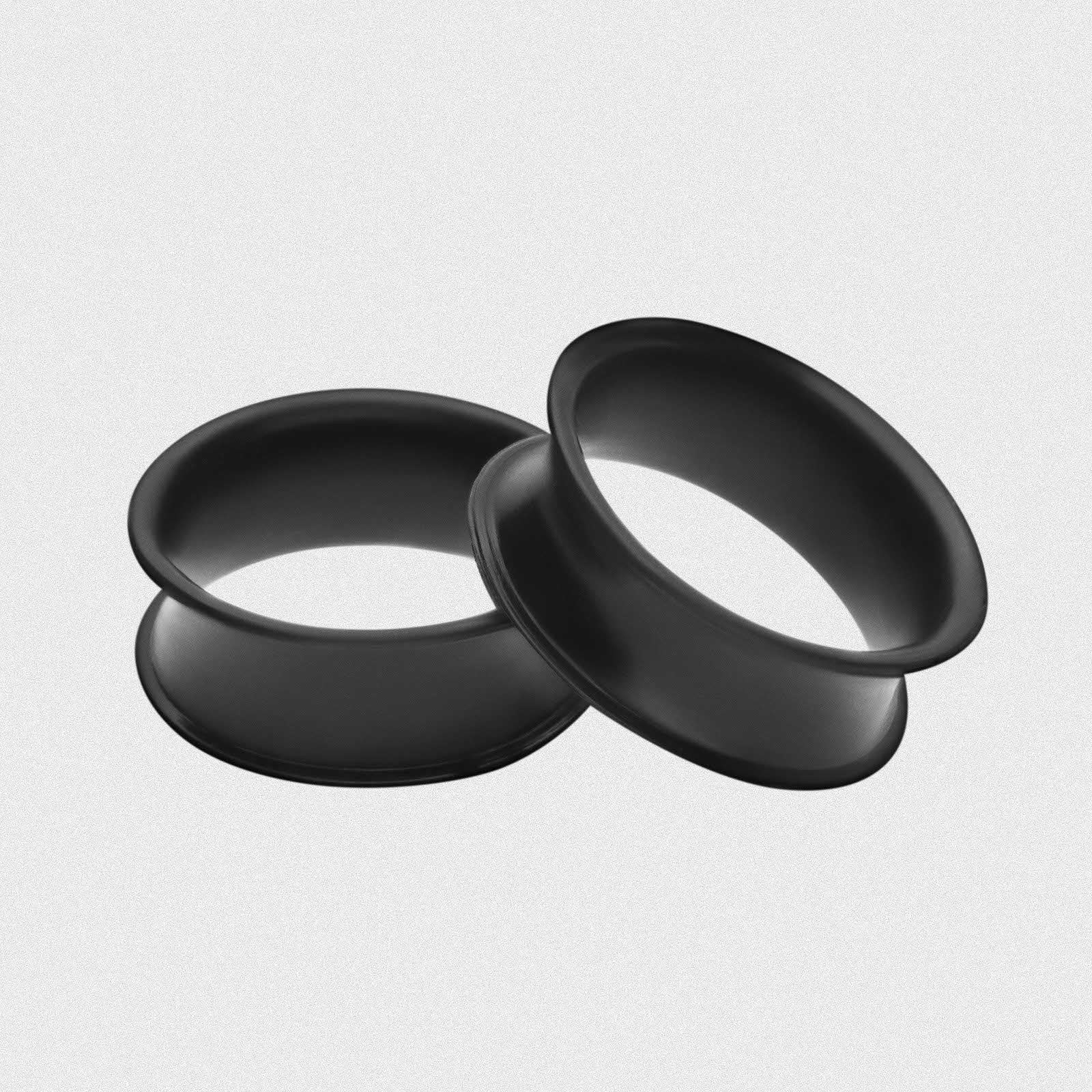 Black Silicone Double Flare Tunnel
