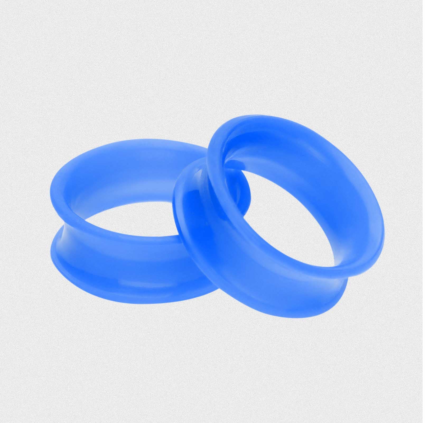 Blue Silicone Double Flare Tunnel