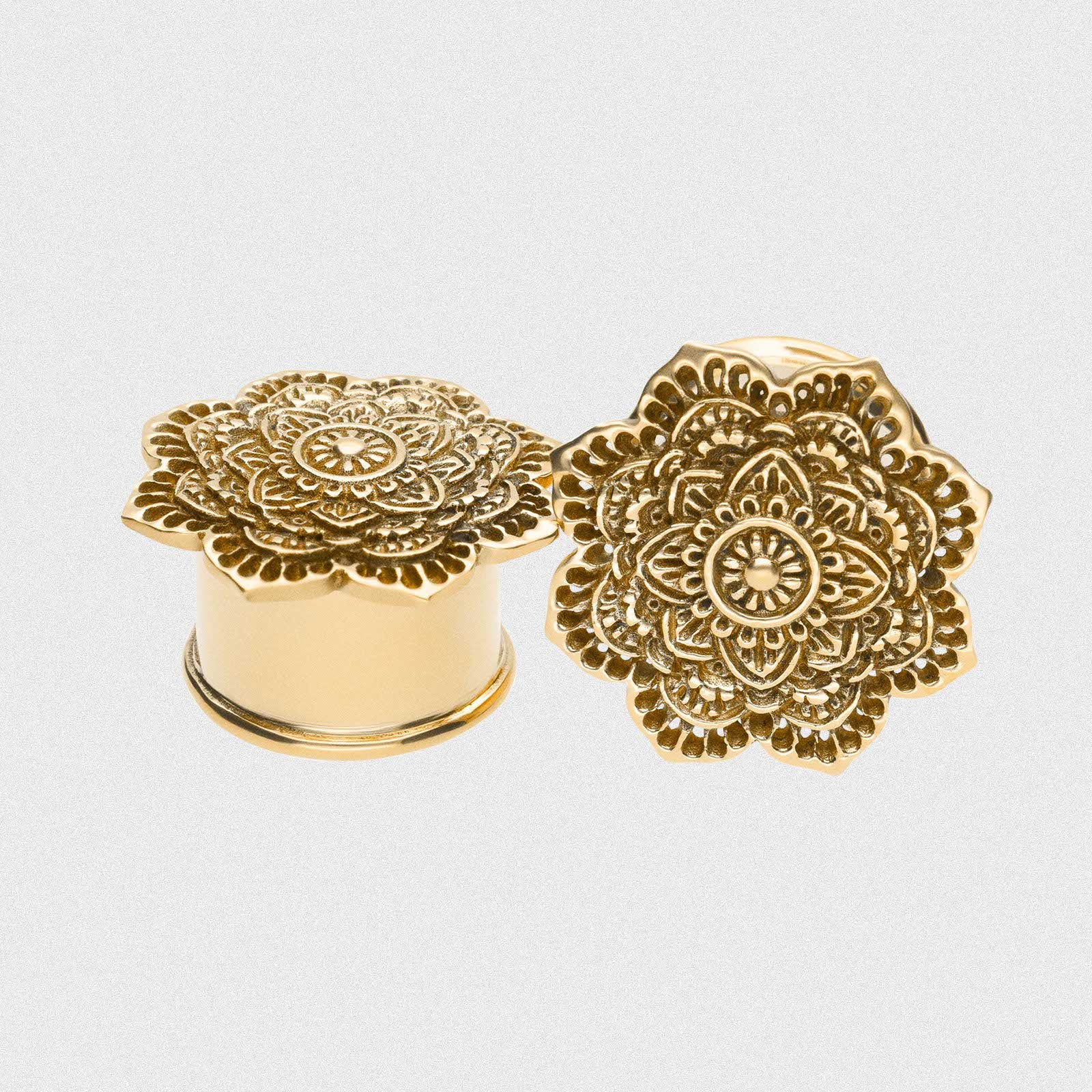 Brass Mandala Double Flare Plug