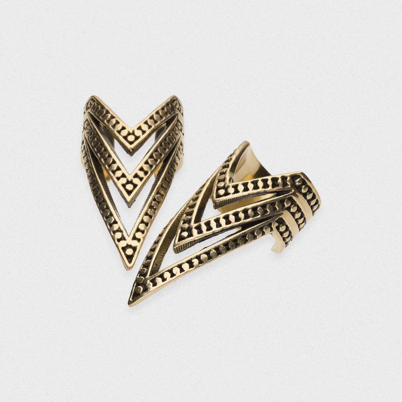 Brass Tribal Arrow Ear Cuff