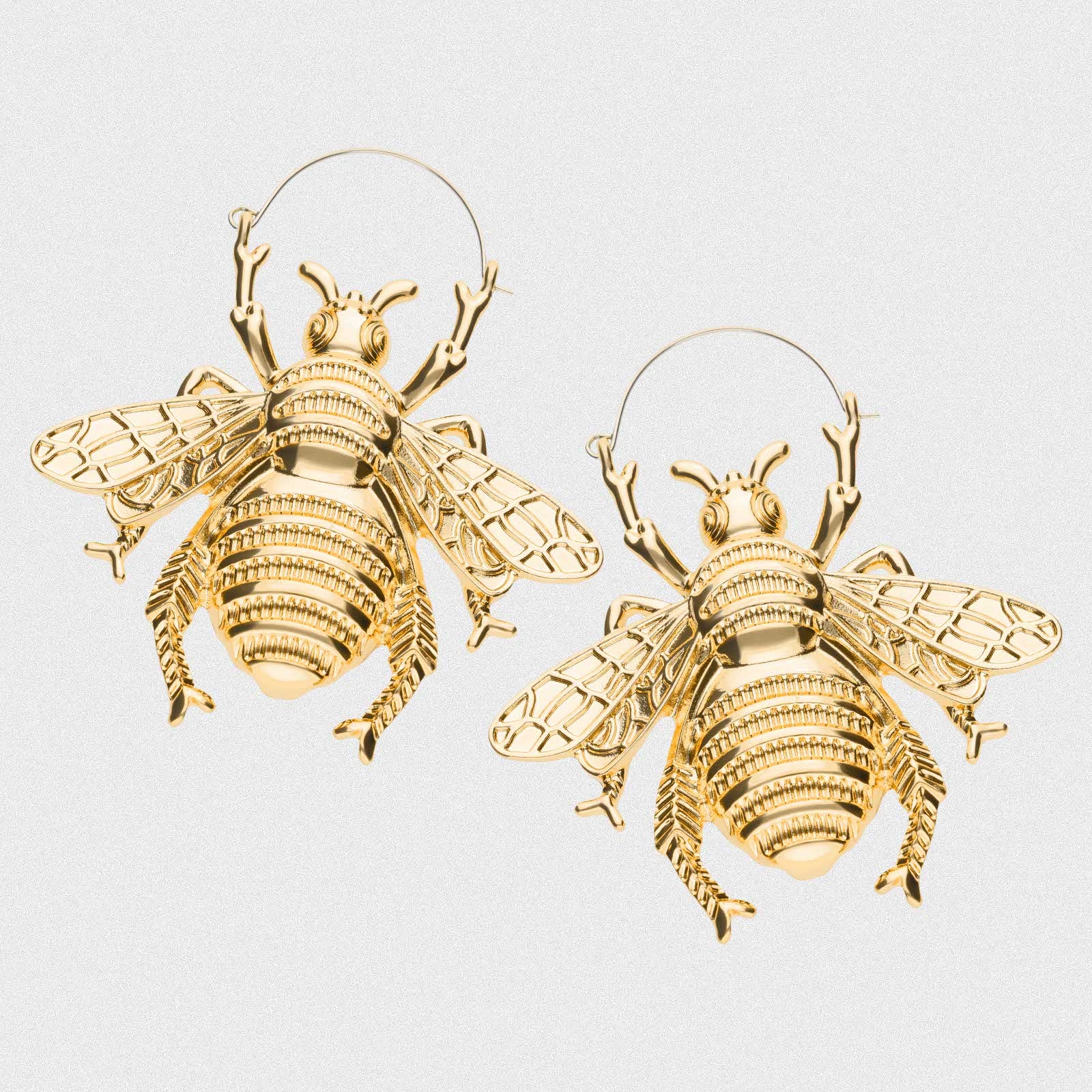 Bumble Bee Gold PVD Plug Hoops