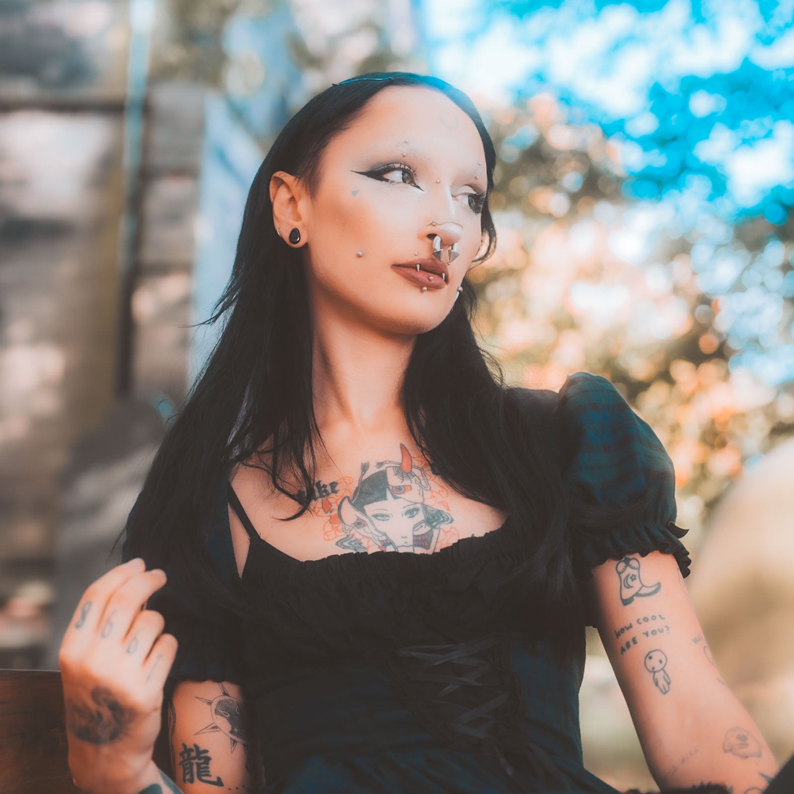 Burgundy Glass Double Flare Teardrop Plug Model Shot Female