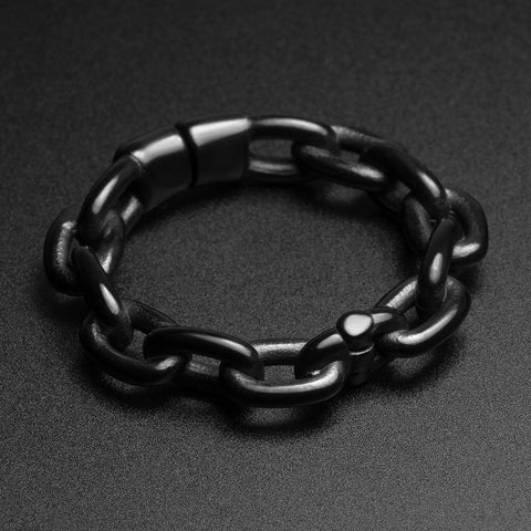 Cable Chain Hoop Black PVD Magnetic Ear Weight