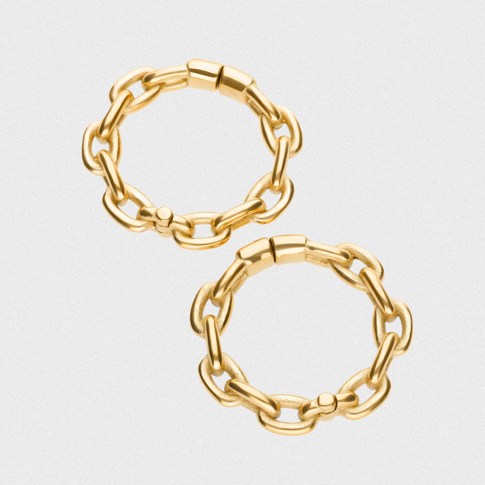 Cable Chain Hoop Gold PVD Magnetic Ear Weight