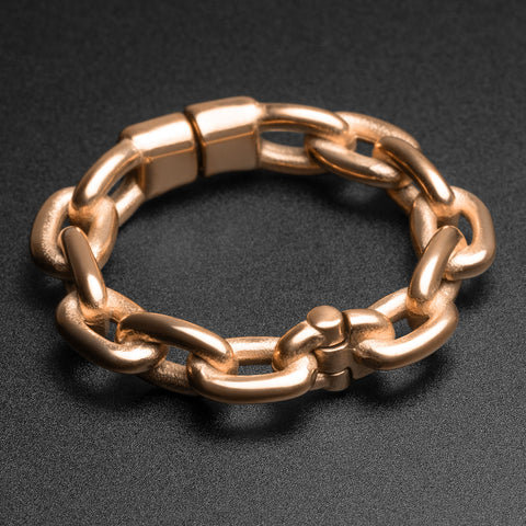 Cable Chain Hoop Rose Gold PVD Magnetic Ear Weight