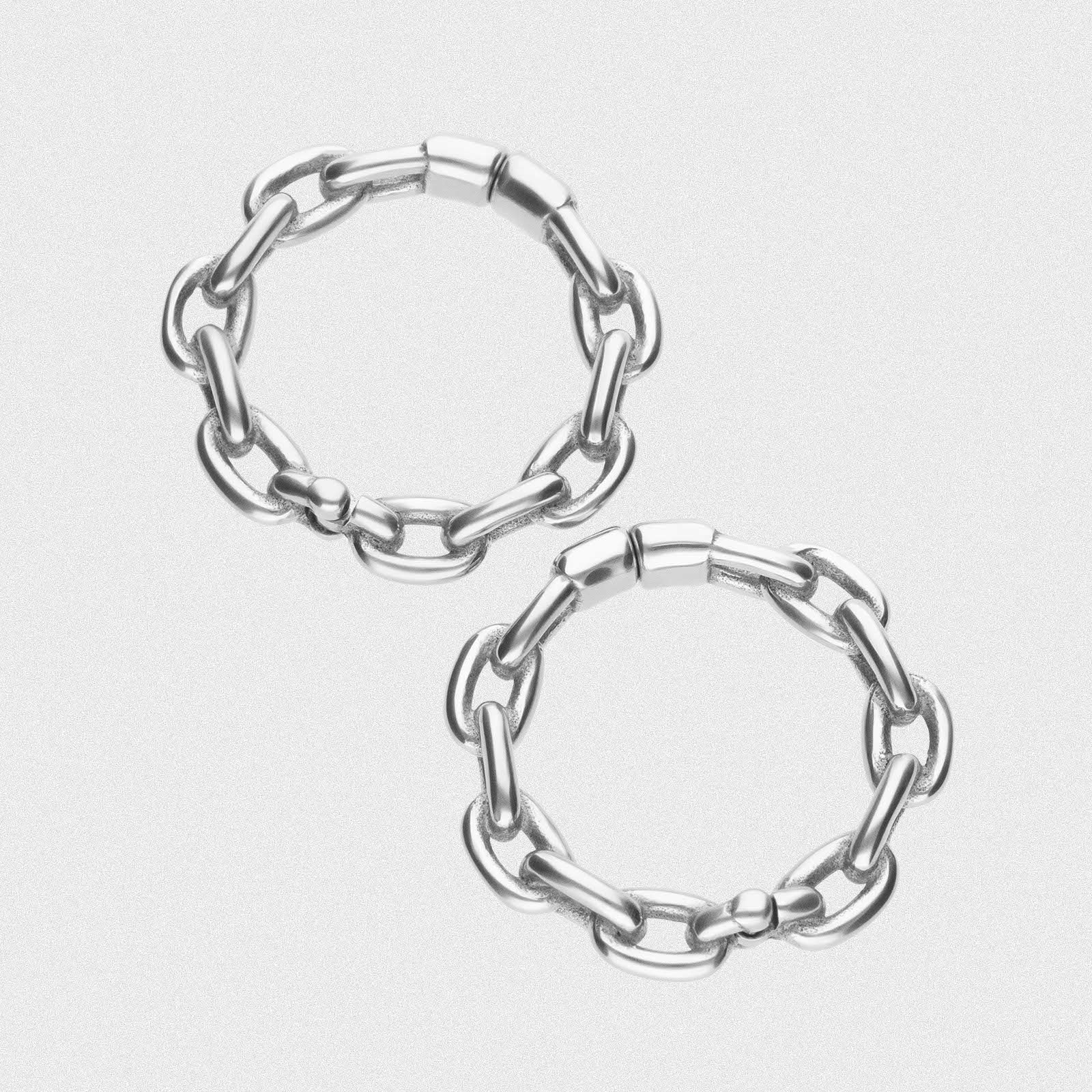 Cable Chain Hoop Steel Plated Brass Magnetic Ear Weight