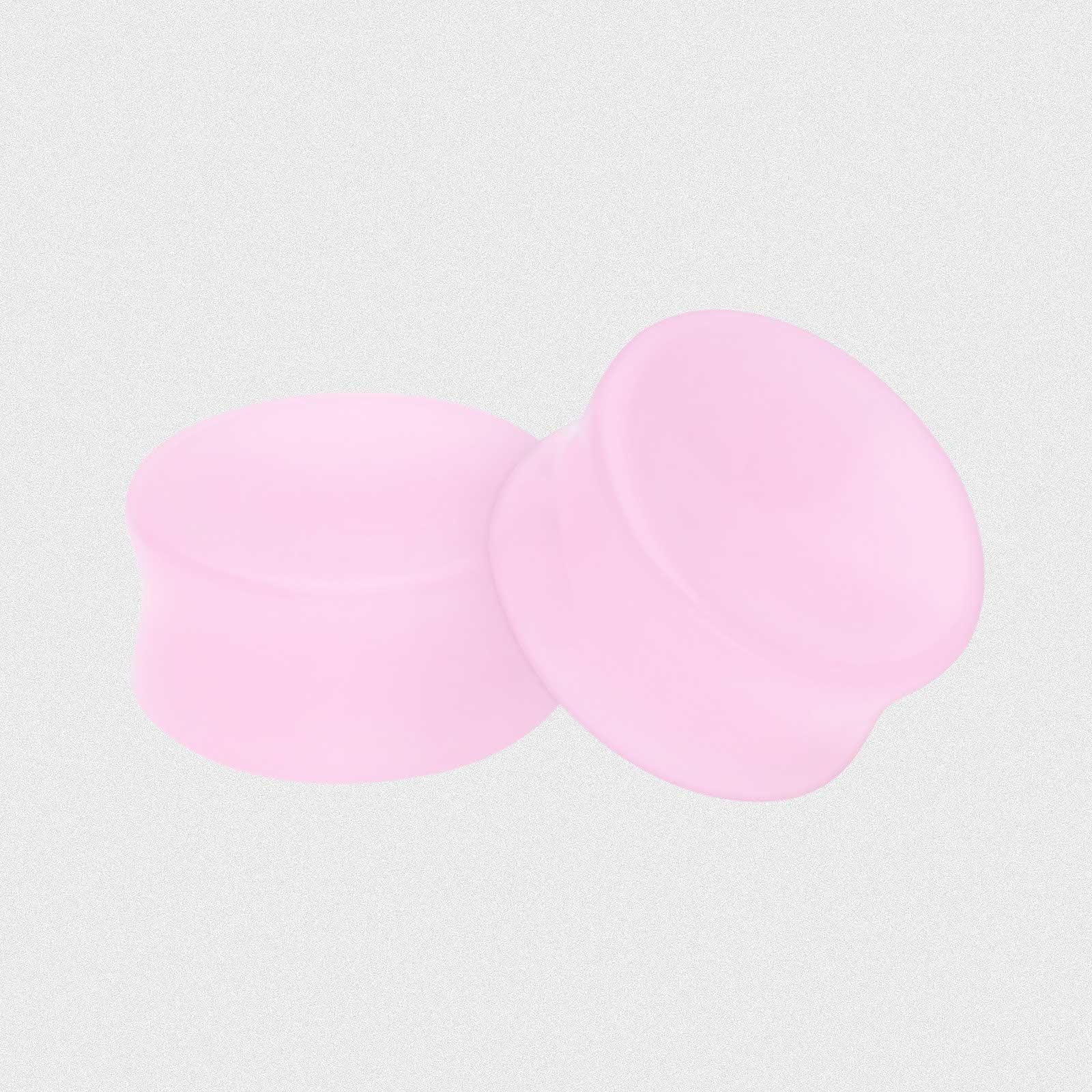 Cherry Blossom Pink Glass Double Flare Concave Plug