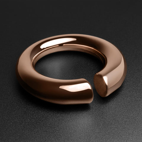 Circular Rose Gold PVD Surgical Steel Ear Weight