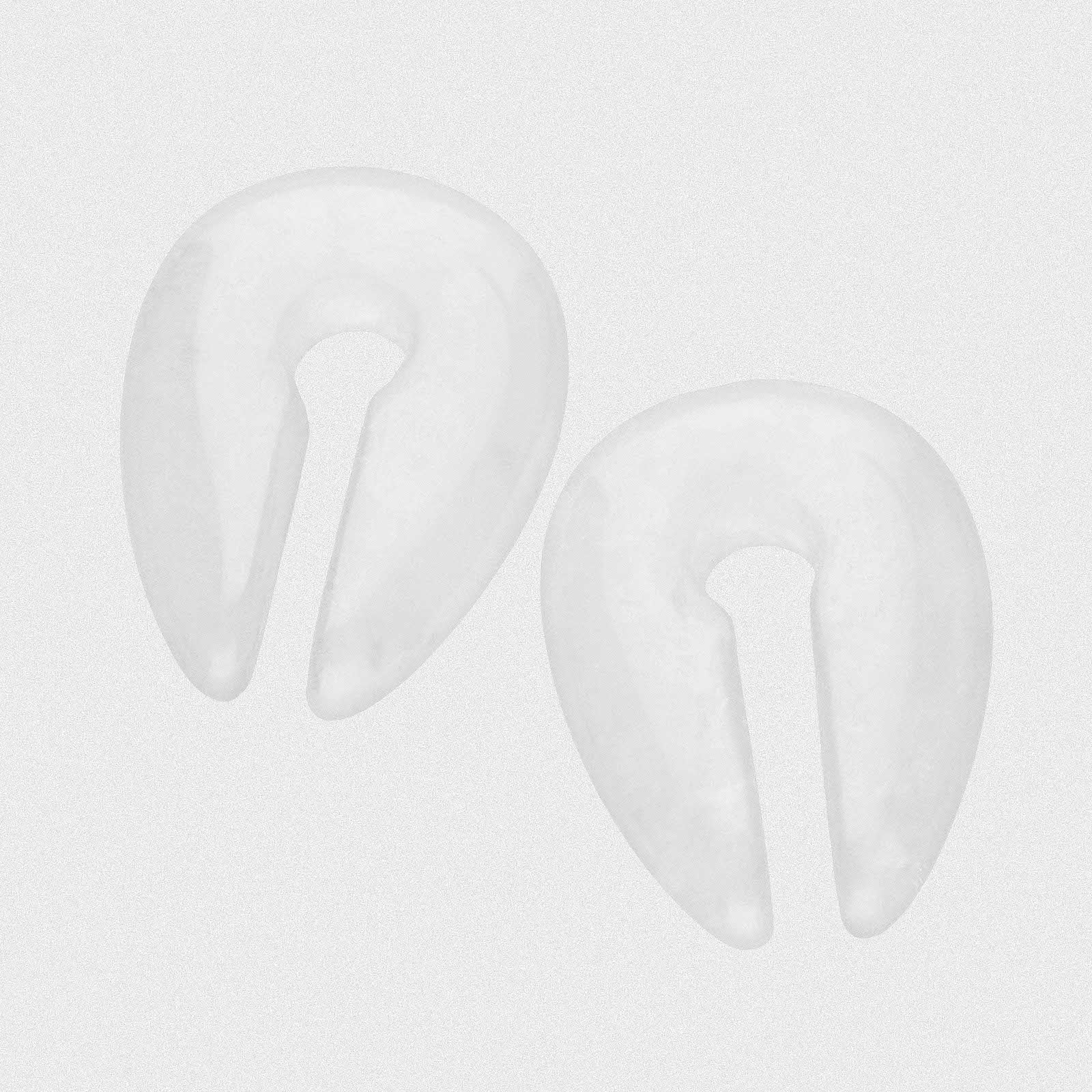 Cloudy Quartz Keyhole Stone Ear Weights