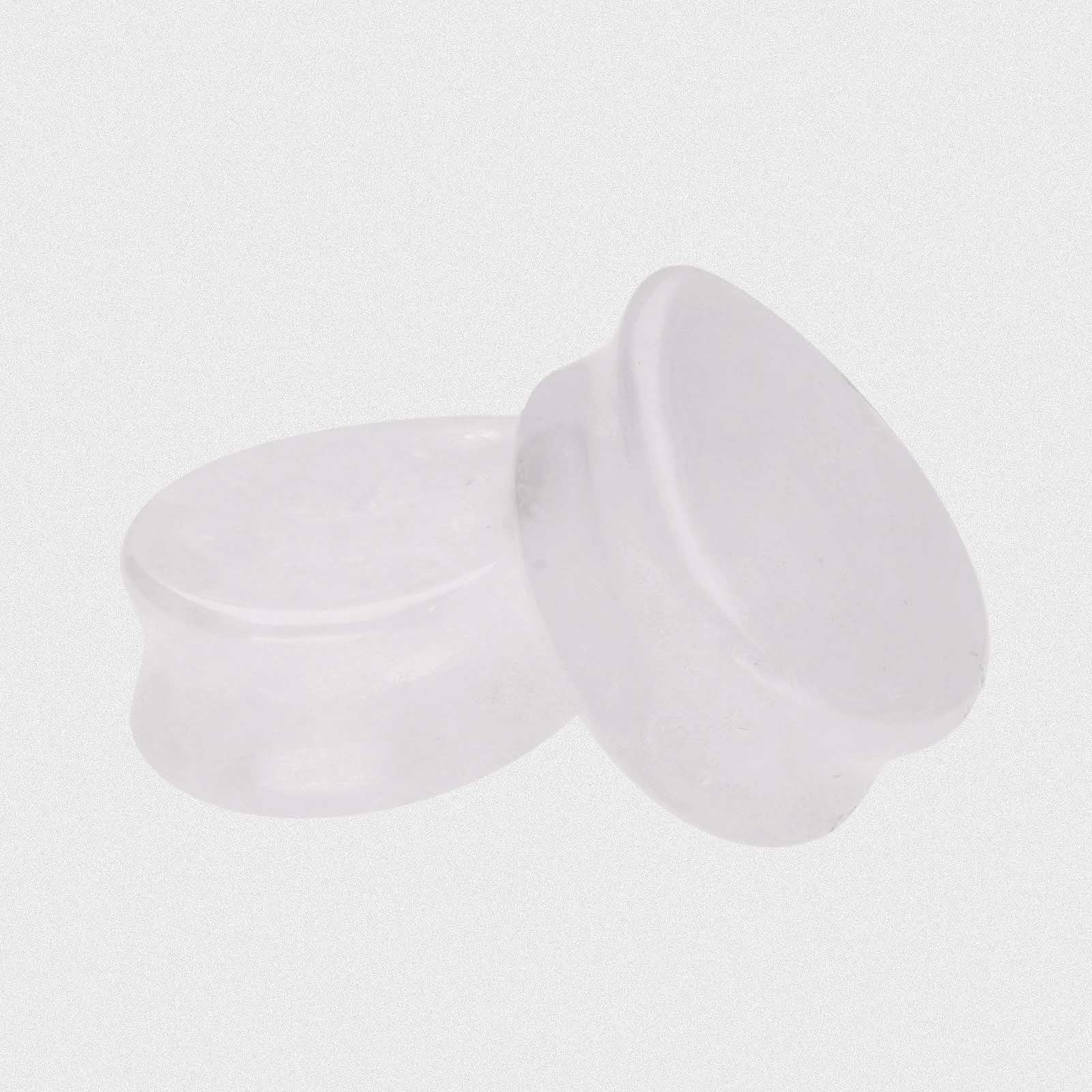 Cloudy Quartz Double Flare Teardrop Plug