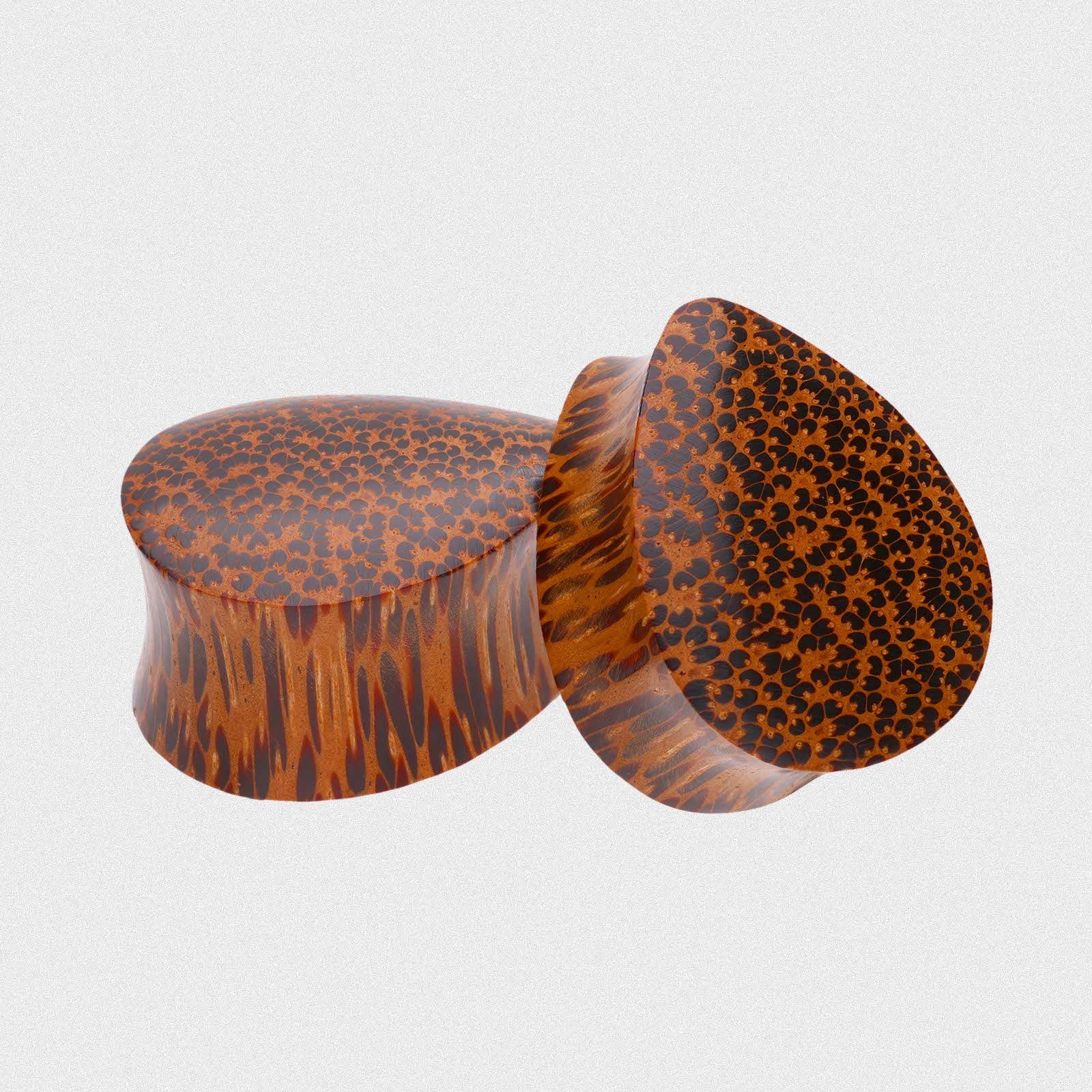Coconut Wood Double Flare Convex Teardrop Plug