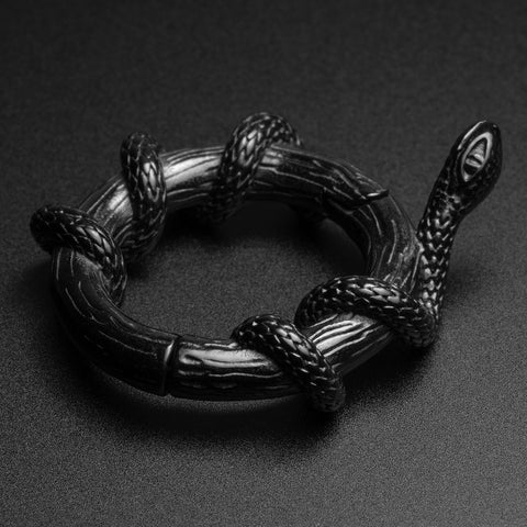 Coiled Snake Black PVD Magnetic Ear Weight