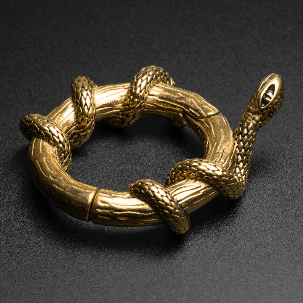 Coiled Snake Gold PVD Magnetic Ear Weight
