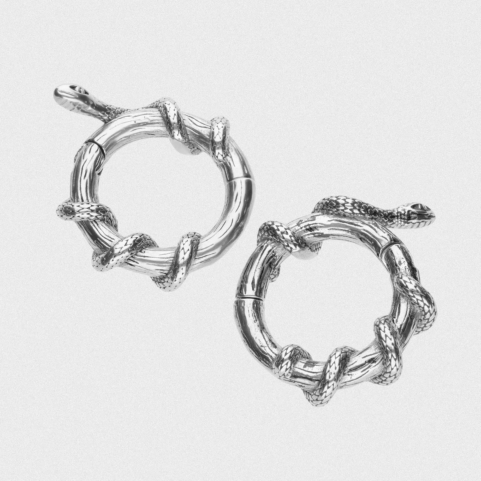 Coiled Snake Surgical Steel Magnetic Ear Weight