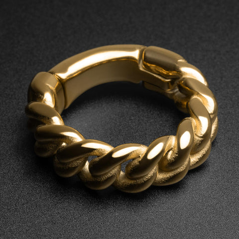 Cuban Link Hoop Gold PVD Magnetic Ear Weight