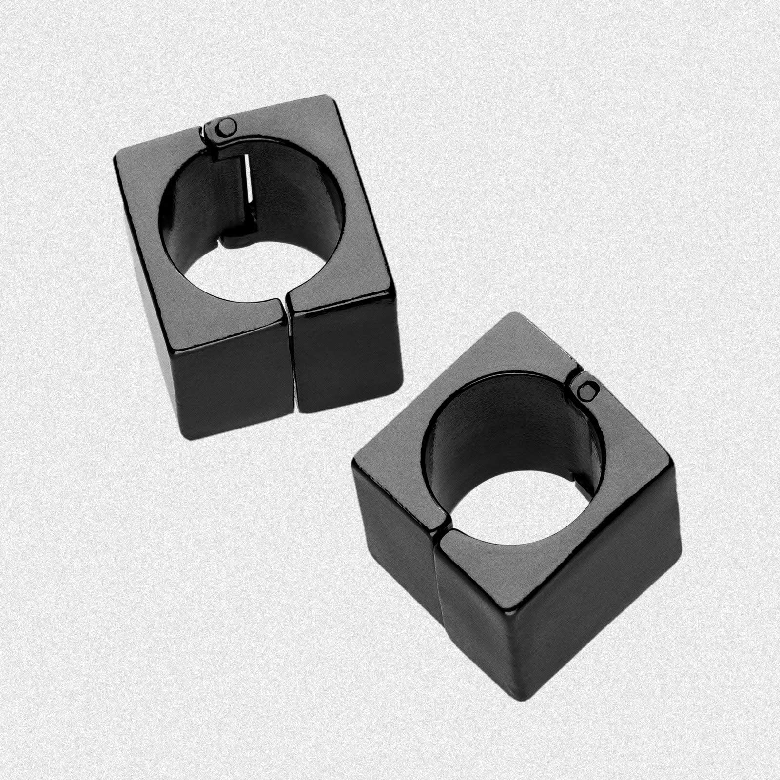 Cube Black PVD Ear Weight