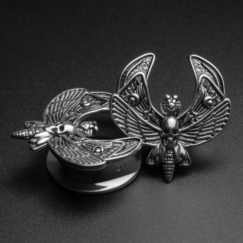 Death Moth Surgical Steel Saddle Ear Weight