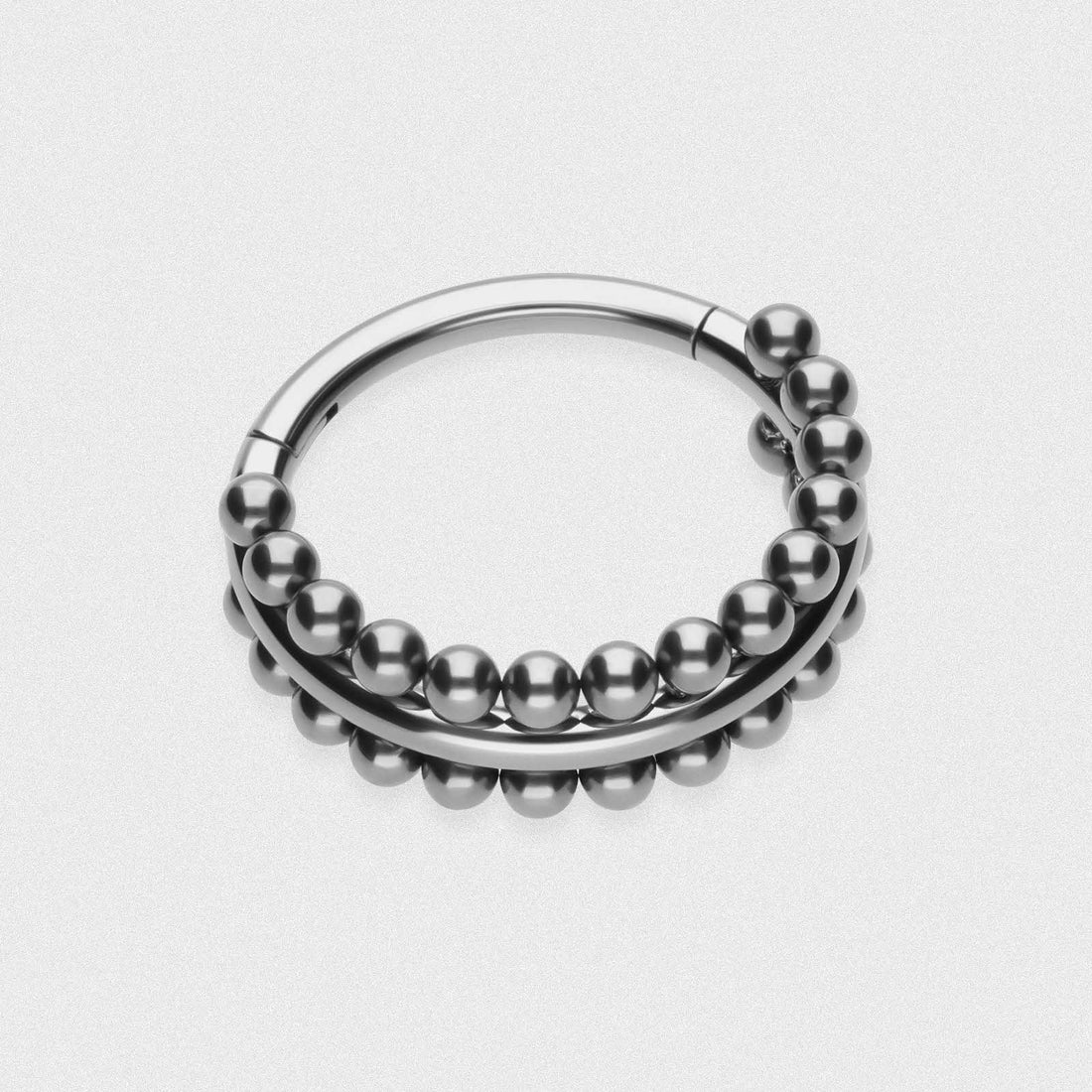 Double Beaded Titanium Hinged Segment Ring | Nose & Septum Rings