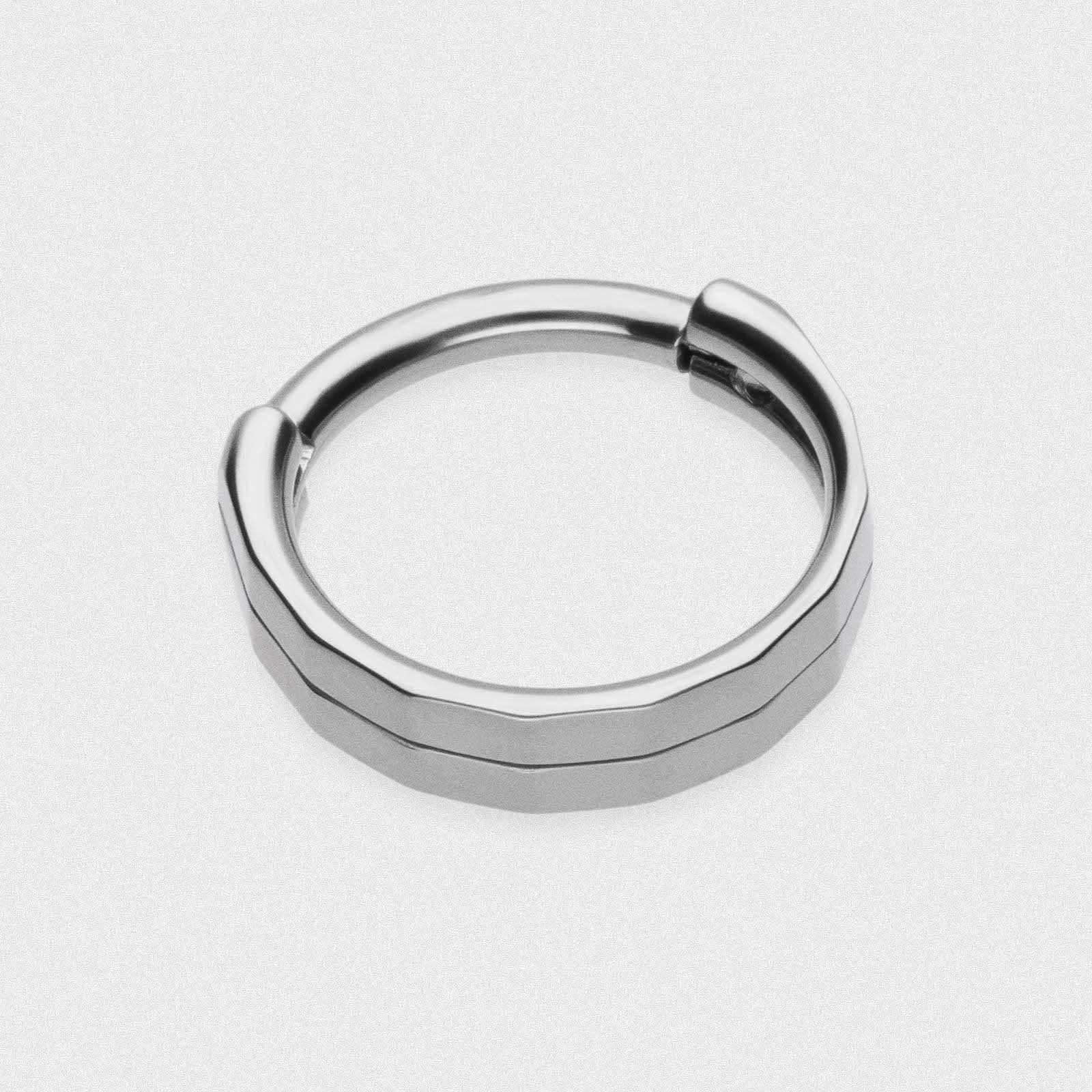 Dual Faceted Titanium Hinged Segment Ring