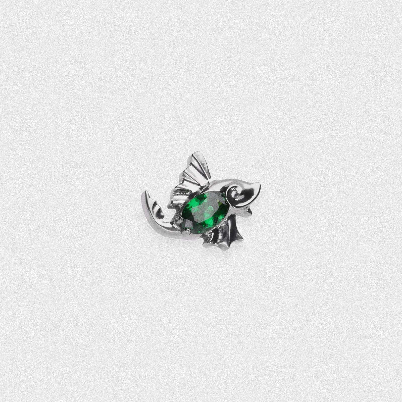 Emerald Marquise Fish Titanium Threaded Top
