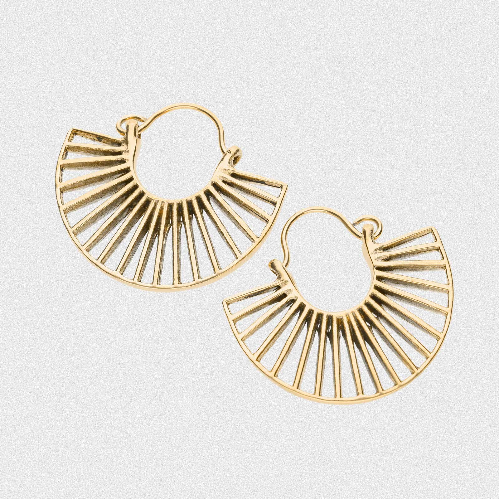 Emperor Kuzco Brass Plug Hoops