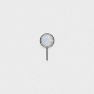 Fire & Snow Front Facing Synth Opal Titanium Threadless Top