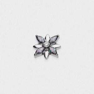 Floral Vitrail Medium Marquise Titanium Threaded Top