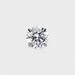 Lab-Grown Diamond Four Prong Titanium Threaded Top