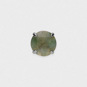Four Prong Moss Agate Titanium Threaded Top
