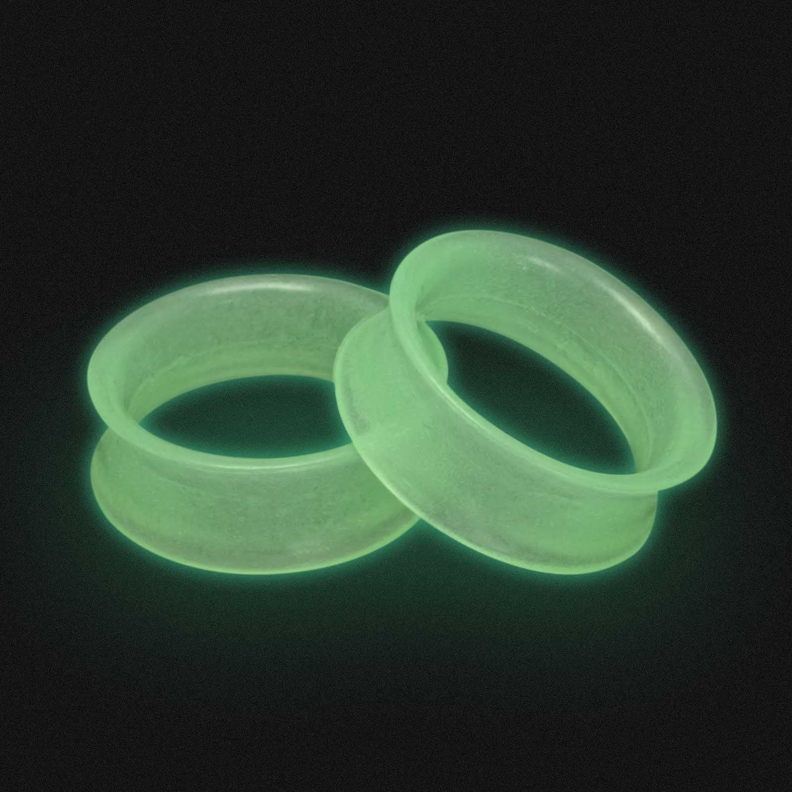Glow In The Dark Double Flare Silicone Tunnel Glowing