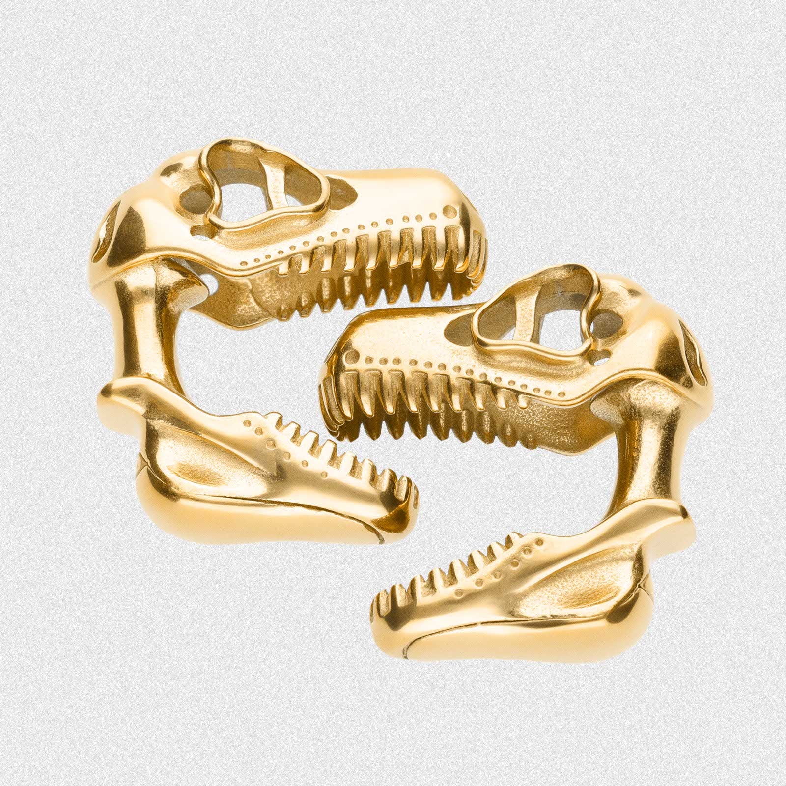 Gold PVD Dino Skull Ear Weight