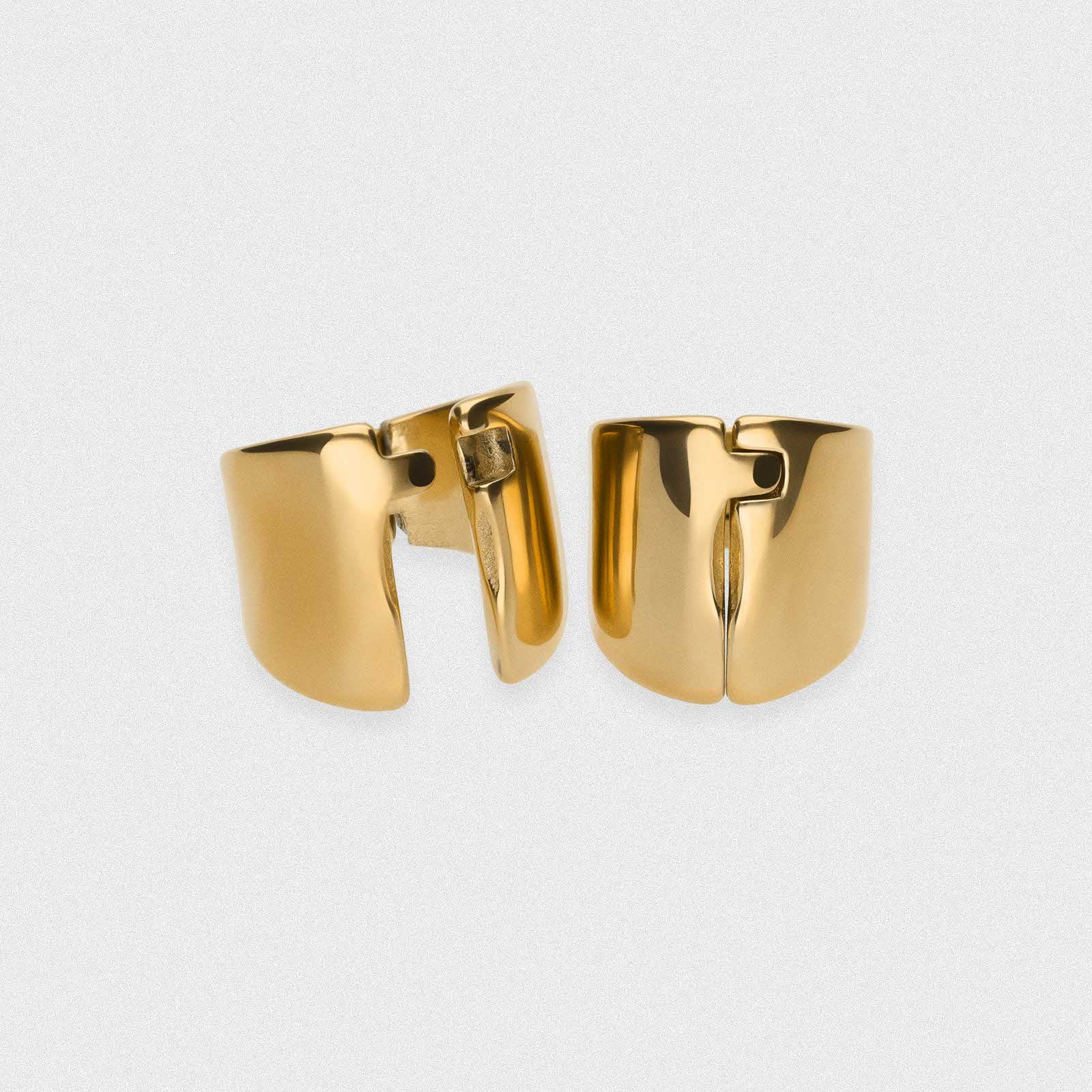 Gold PVD Hinged Lobe Cuff