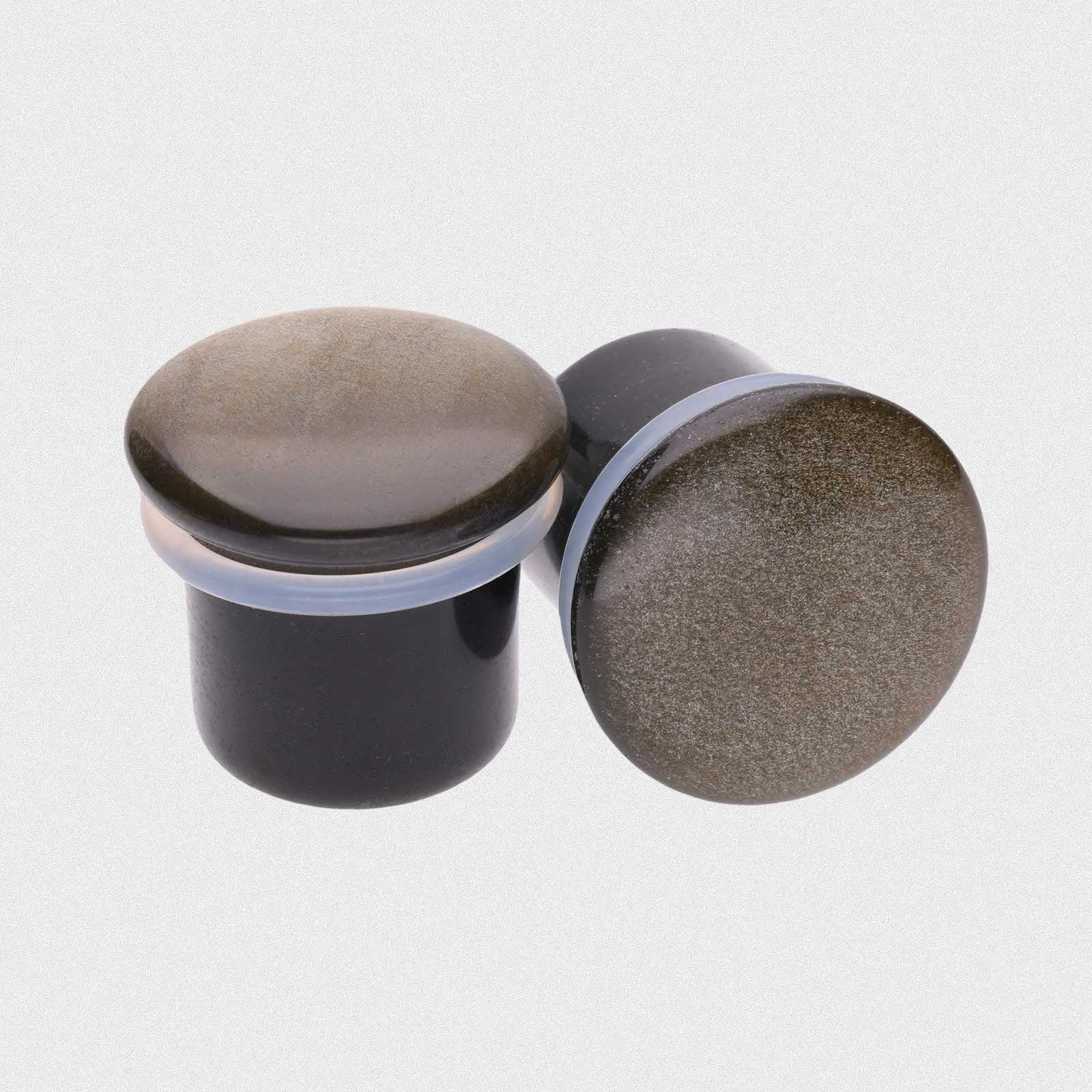 Golden Obsidian Single Flare Convex Stone Plug