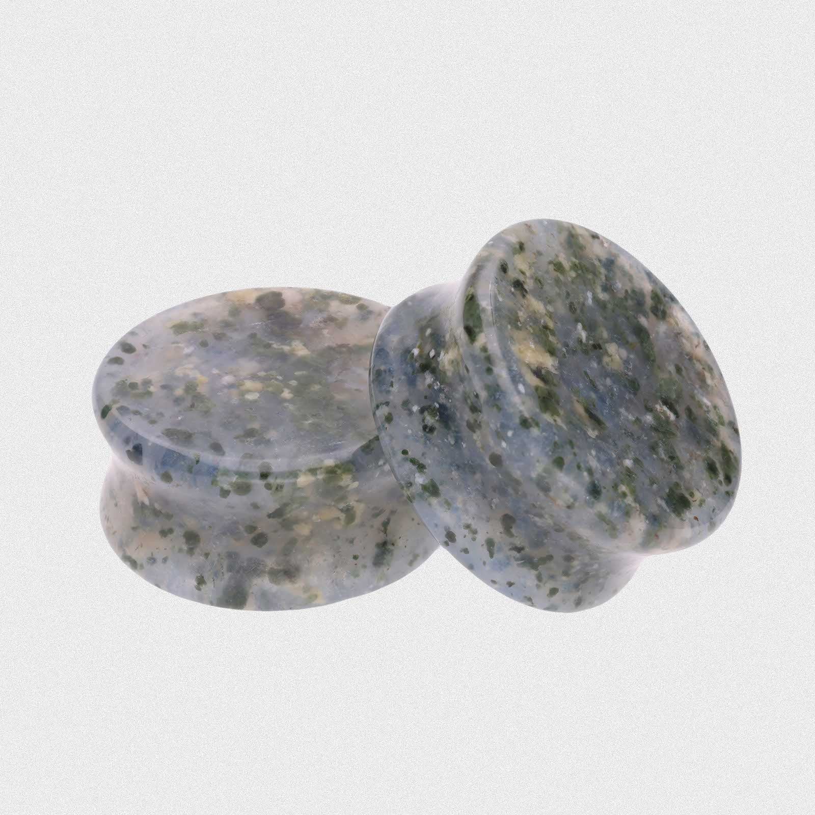 Grass Quartz Double Flare Stone Plug