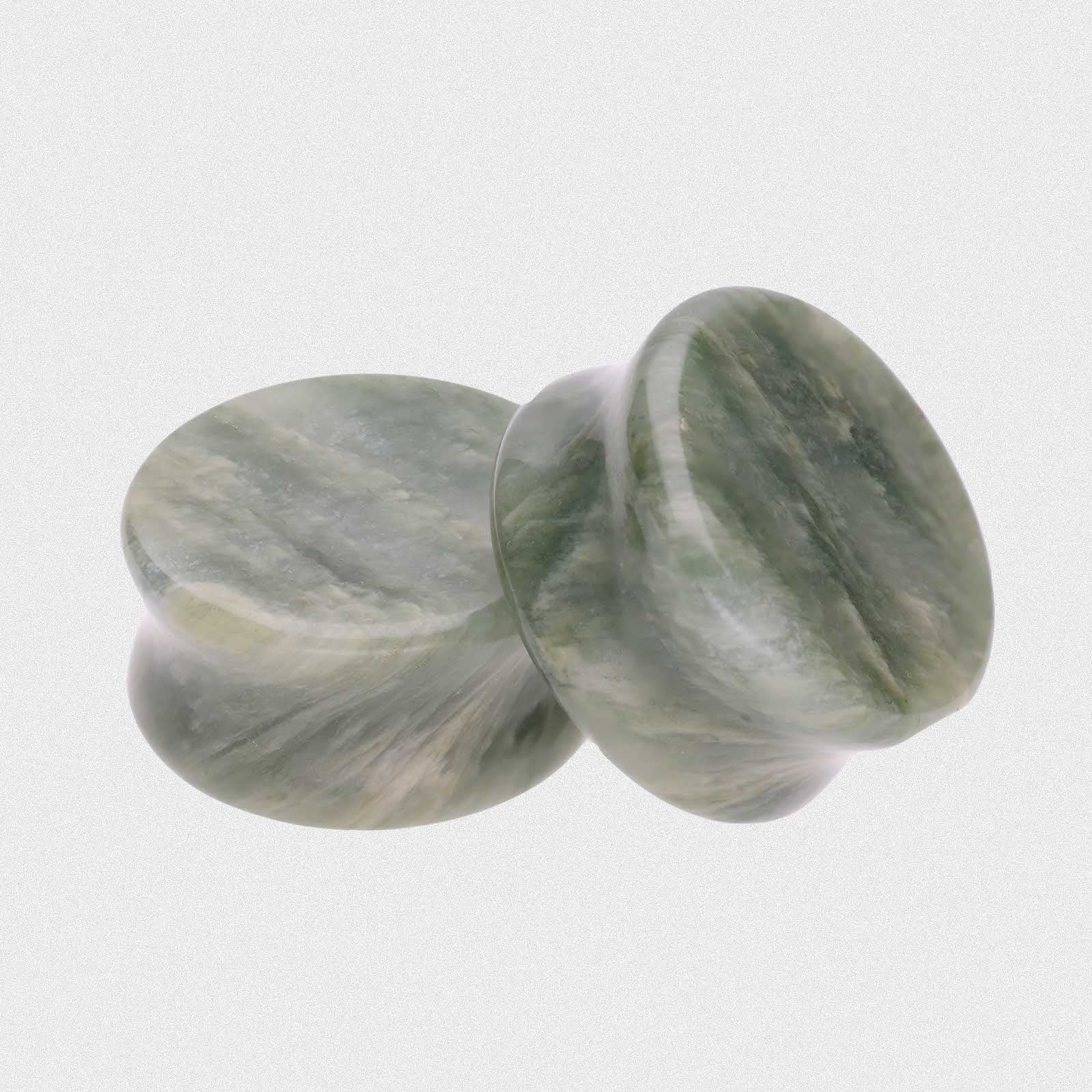 Green Line Jasper Double Flare Stone Plug