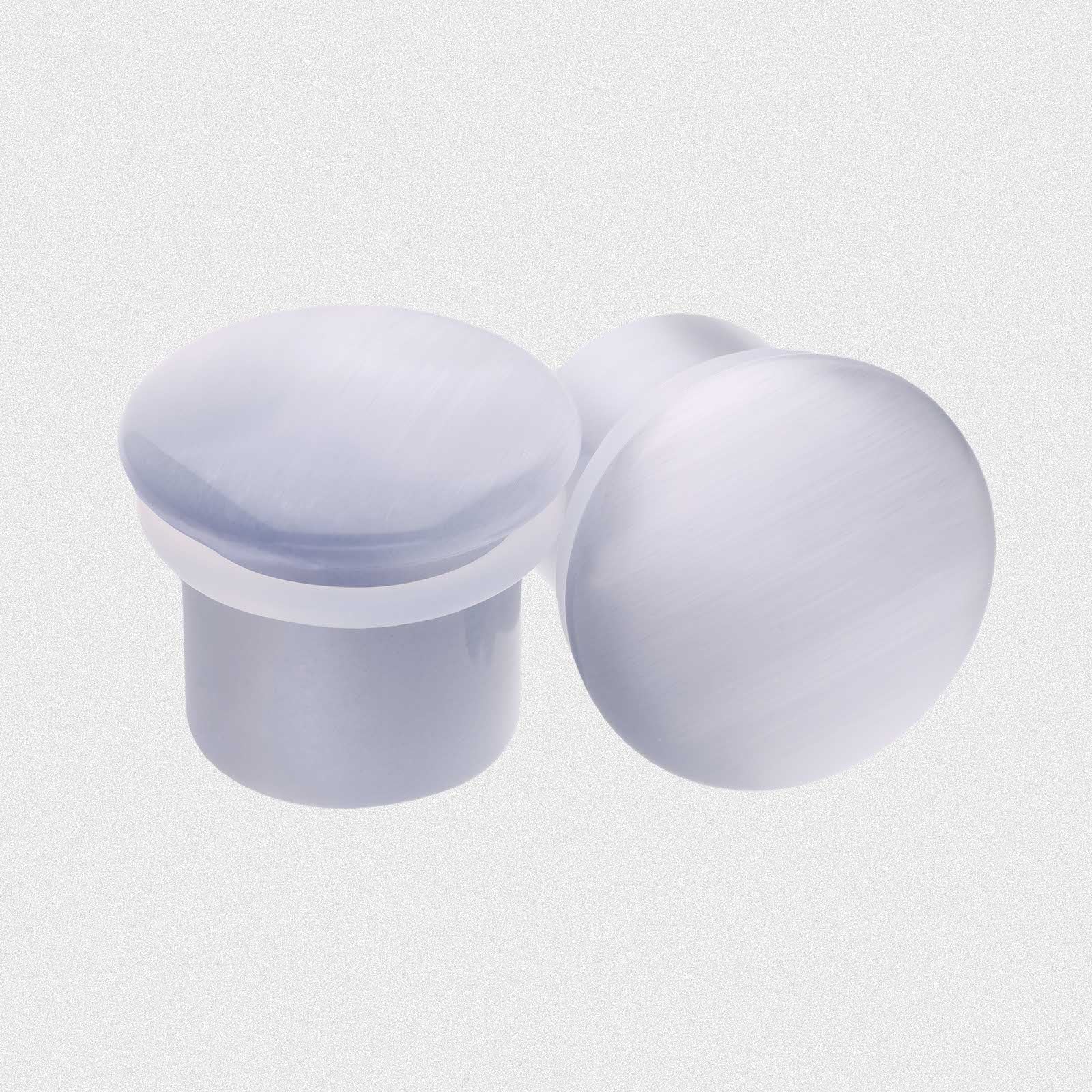 Grey Cat's Eye Glass Single Flare Convex Plug