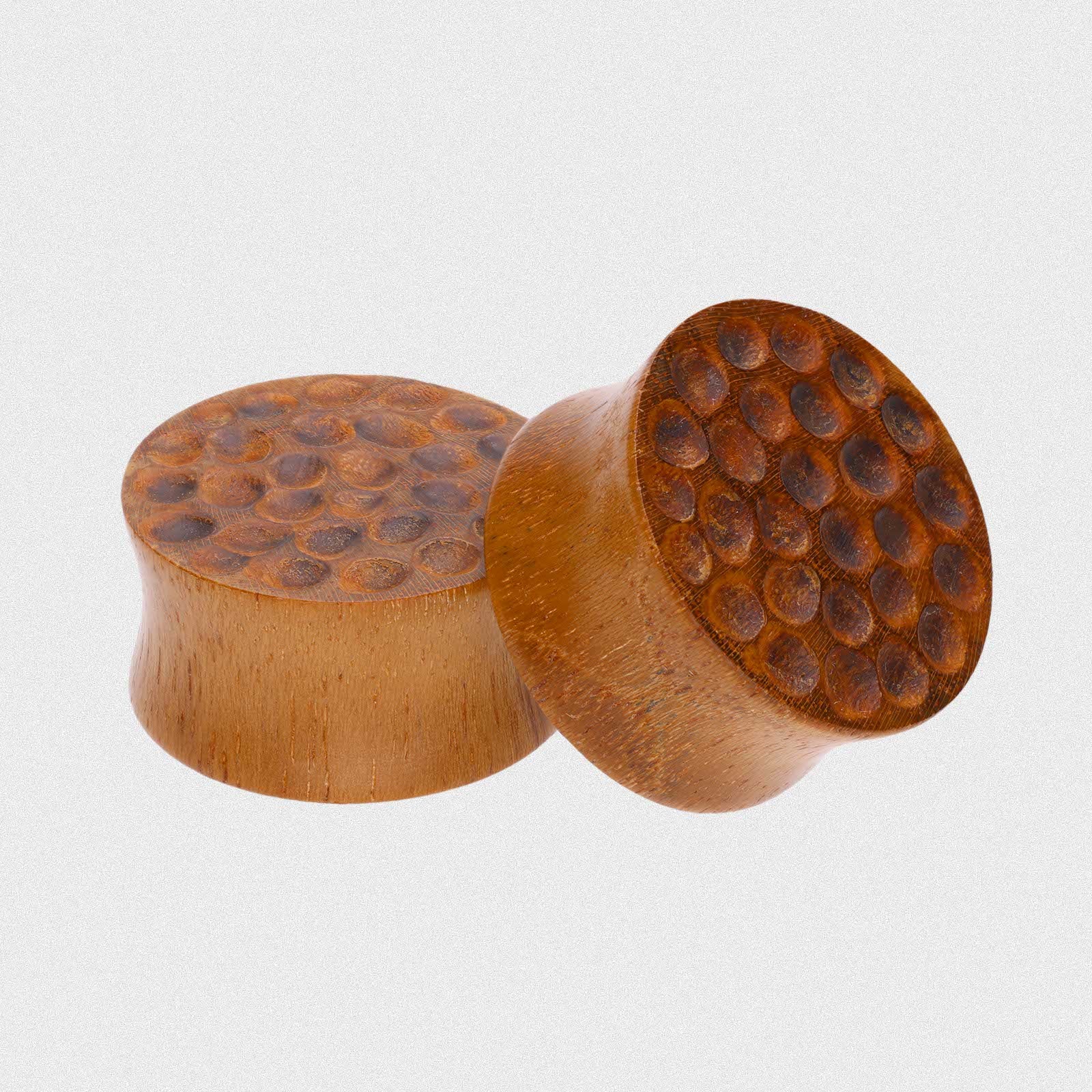 Hammered Olive Wood Double Flare Plug