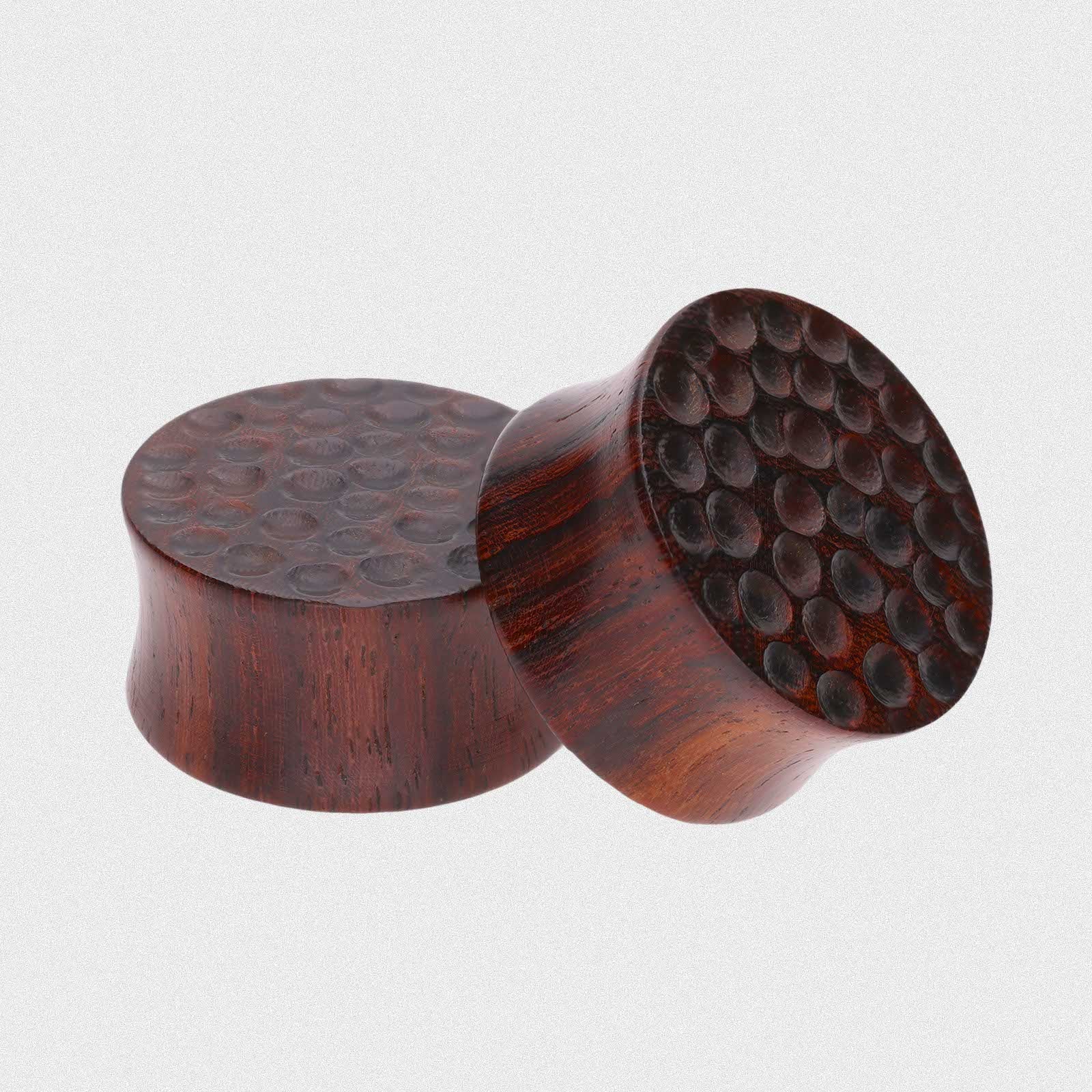 Hammered Sono Wood Double Flare Plug