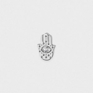 Hamsa Hand Bejewelled Titanium Threaded Top