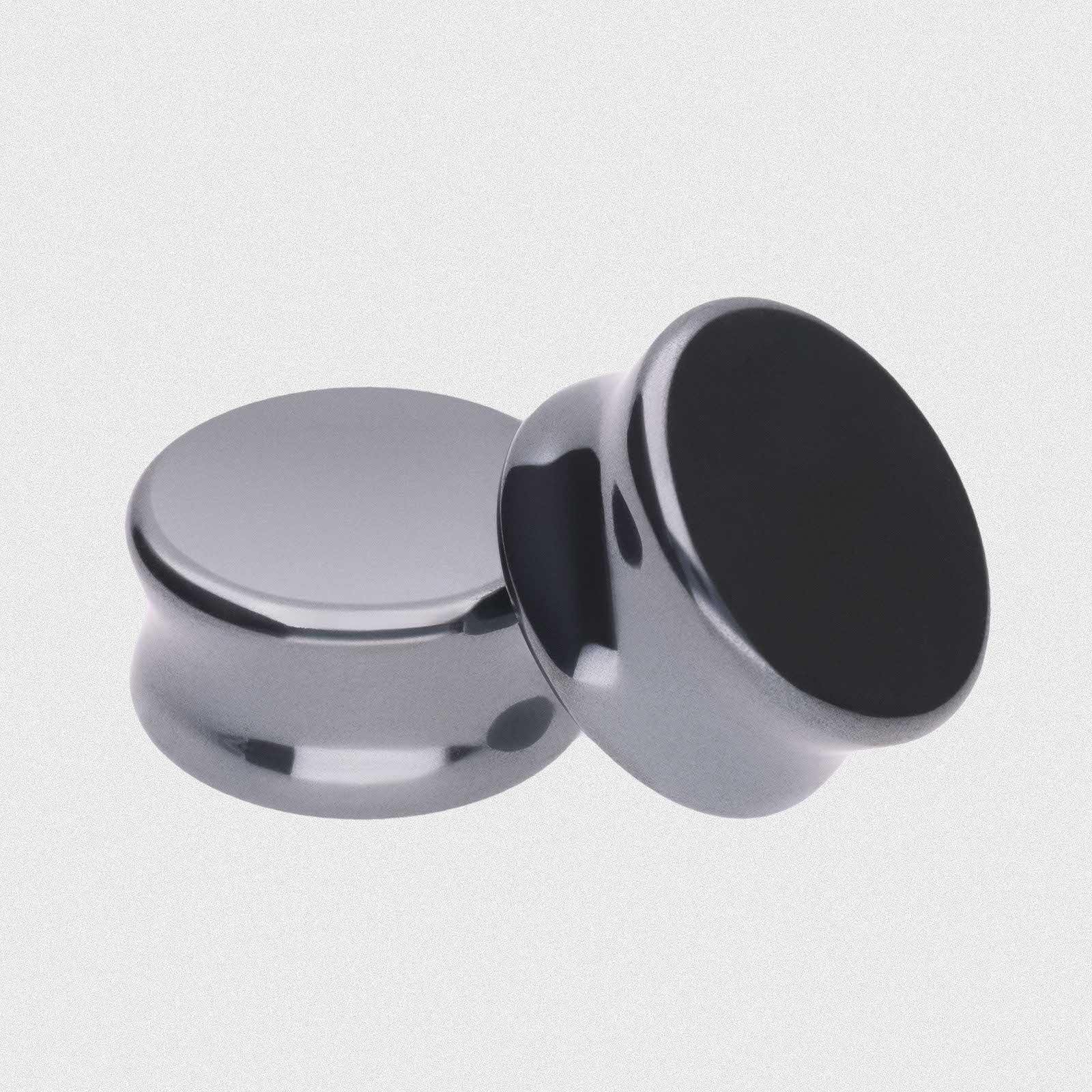 Hematine Double Flare Stone Plug