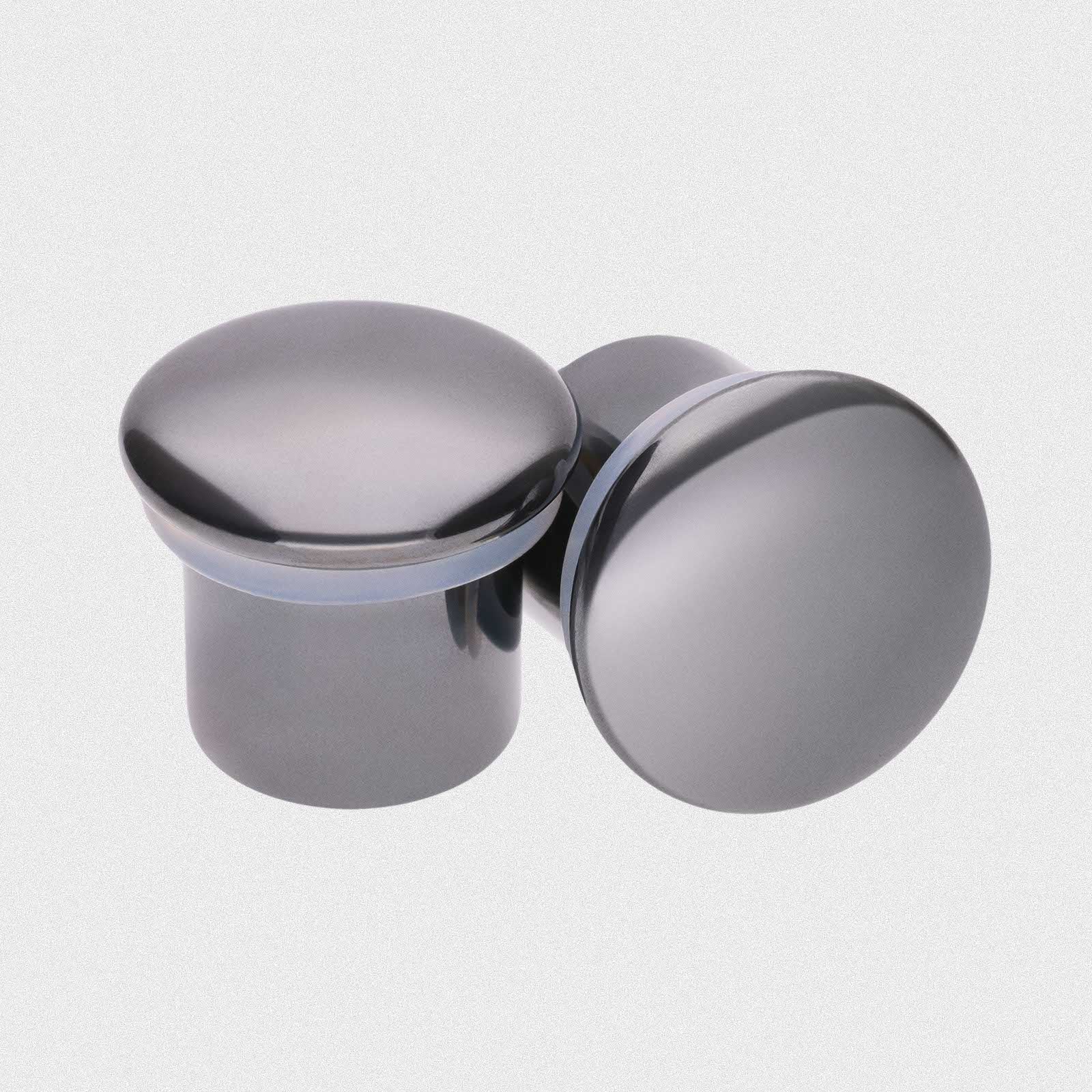 Hematine Single Flare Convex Stone Plug