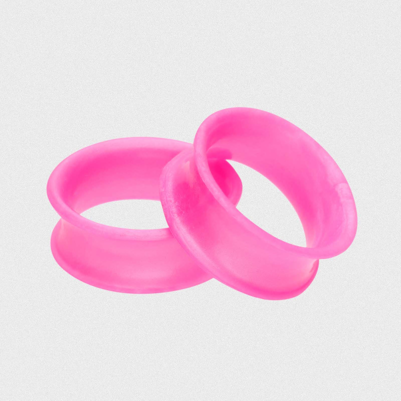 Hot Pink Pearl Silicone Double Flare Tunnel