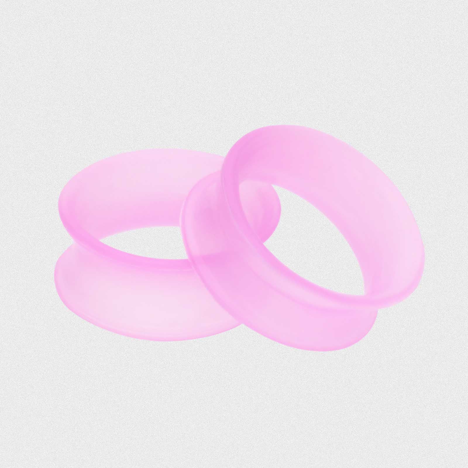 Lavender Purple Silicone Double Flare Tunnel