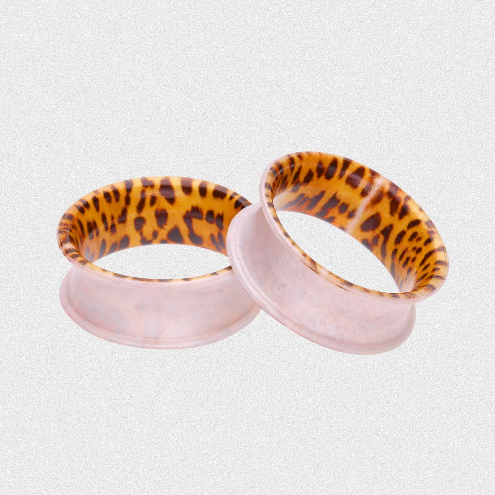 Leopard Print Double Flare Silicone Tunnel