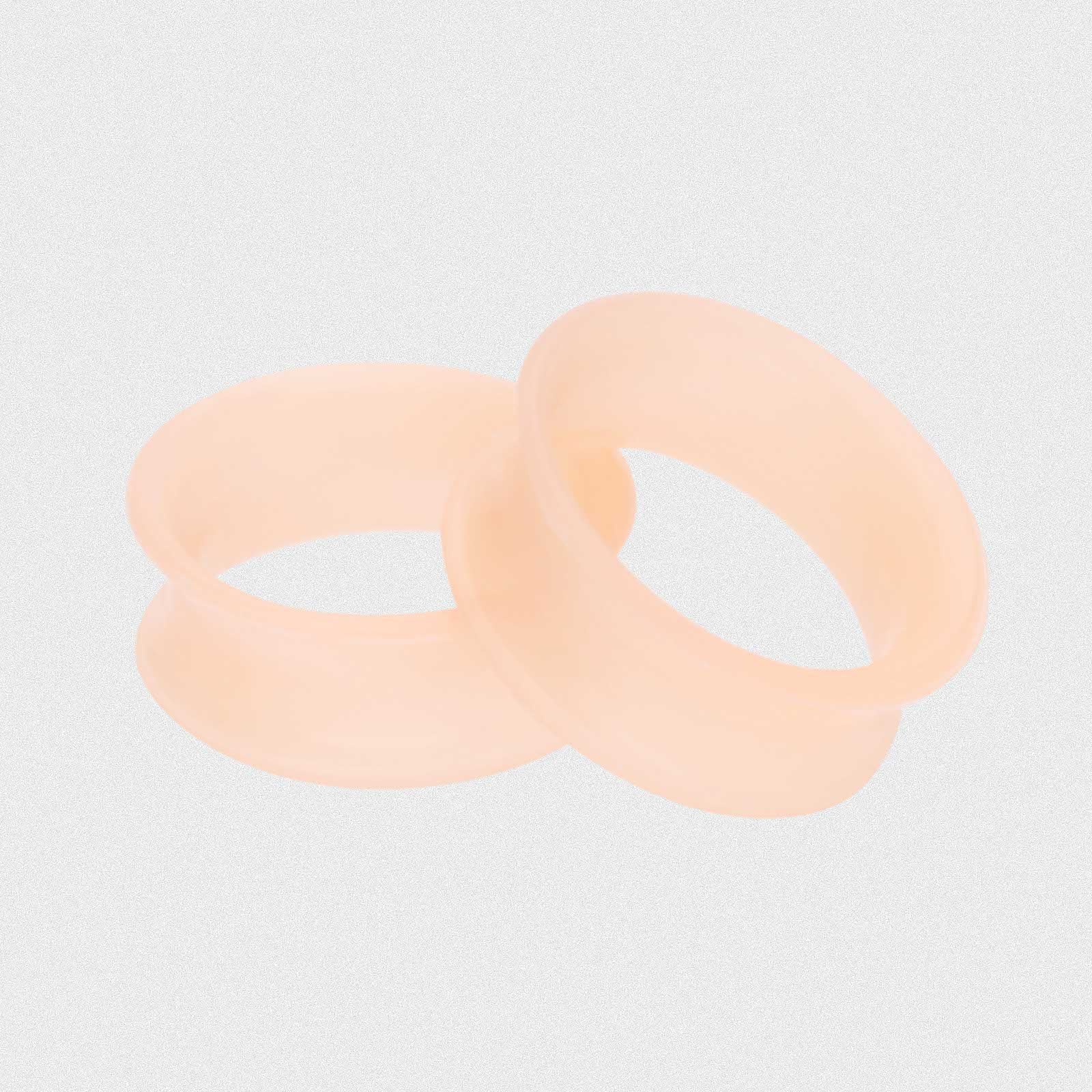 Light Skin Tone Silicone Double Flare Tunnel