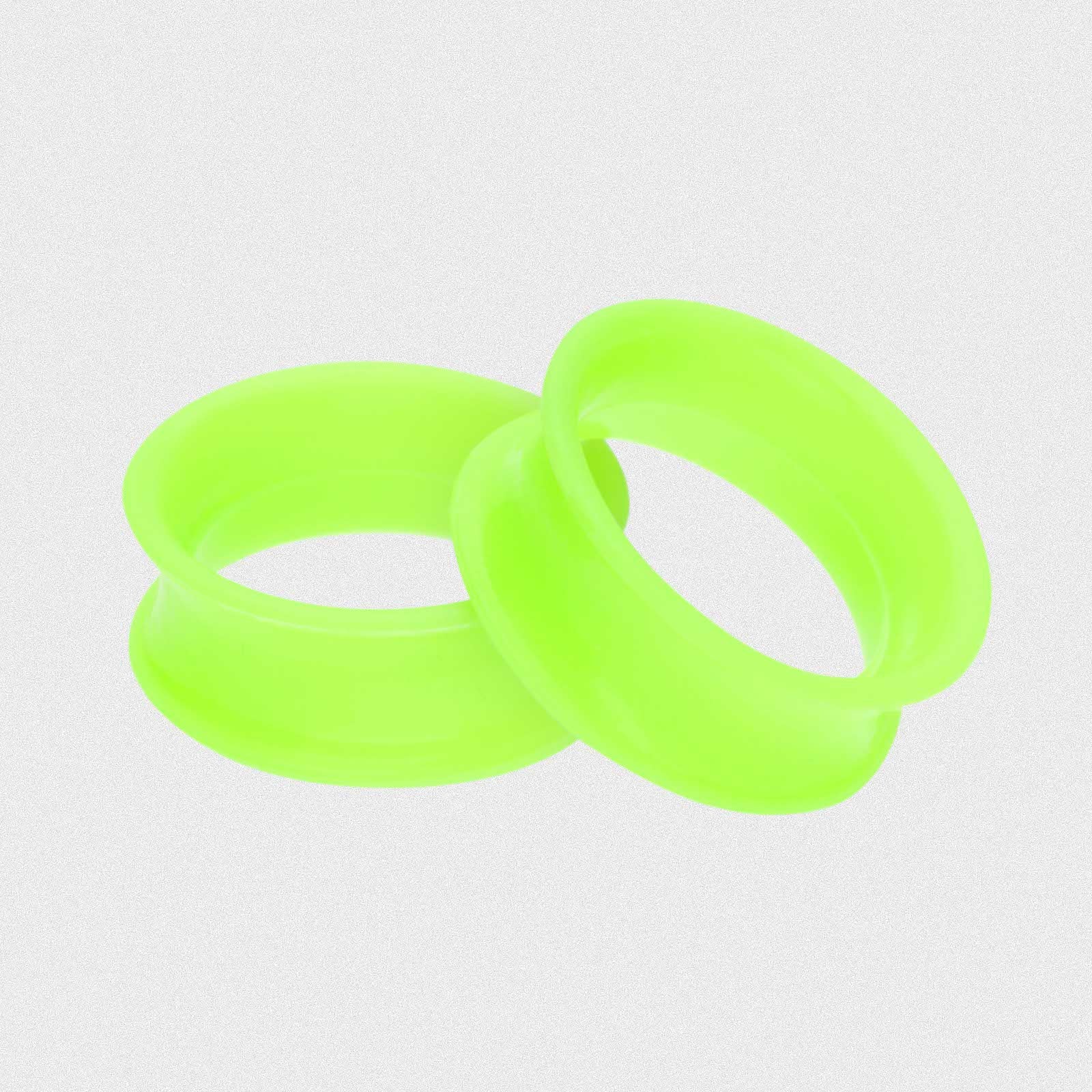 Lime Green Silicone Double Flare Tunnel