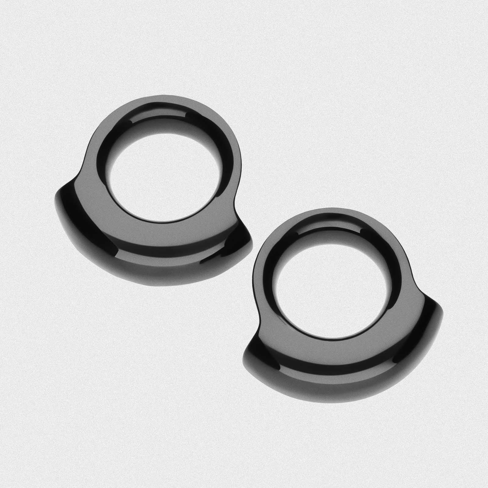 Lobe Cuff Black PVD Double Flare Ear weight